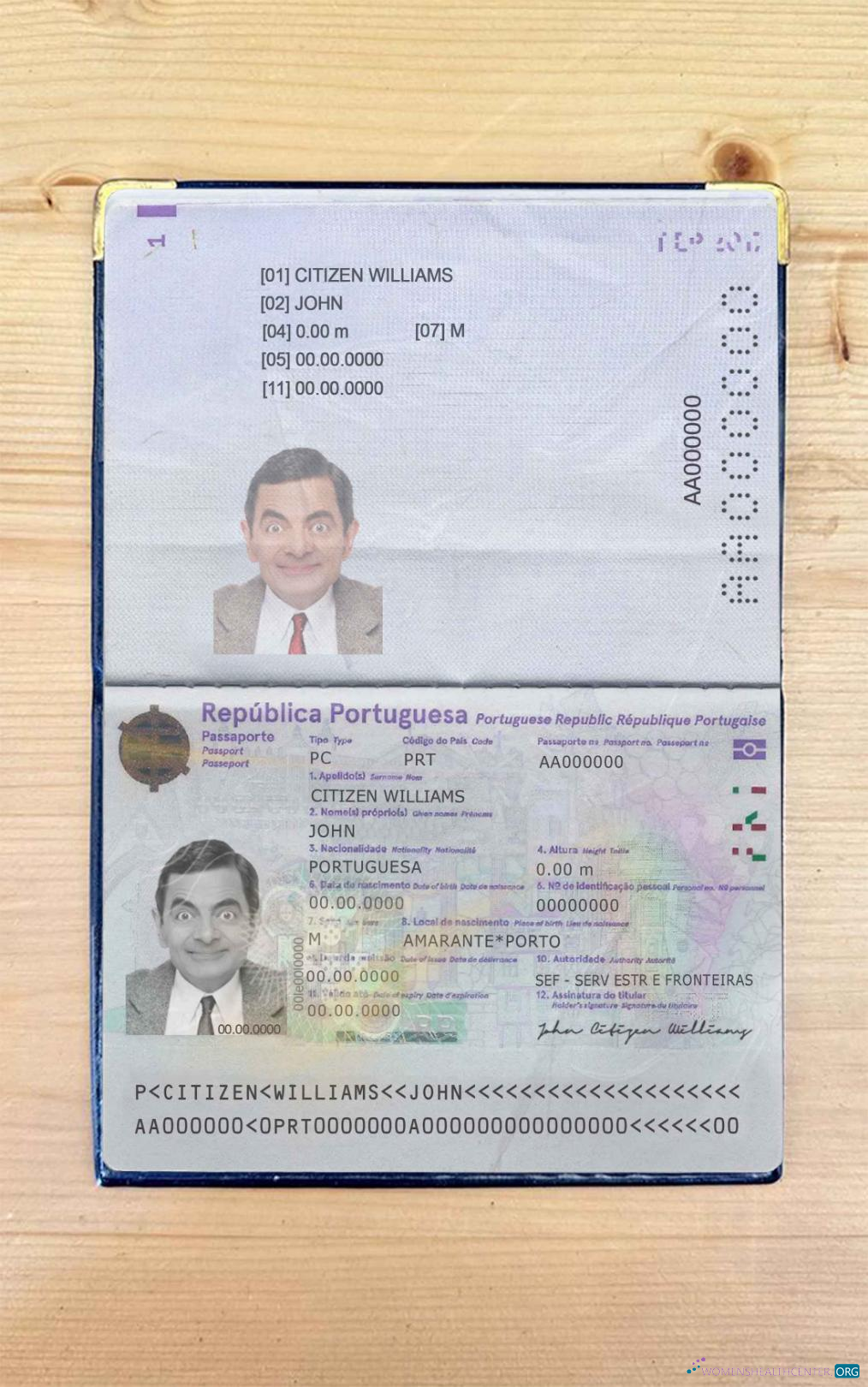 Download Portugal pass (2017 present) photo look Photoshop template